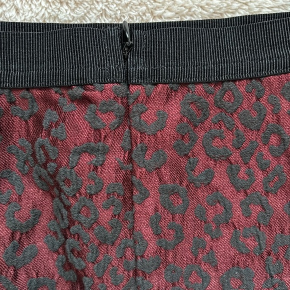 Ann Taylor Vintage Burgundy Black Midi Skirt - Picture 3 of 8